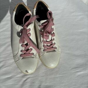 Circus by Sam Edelman White Beaded Heal Sneakers, Size 9